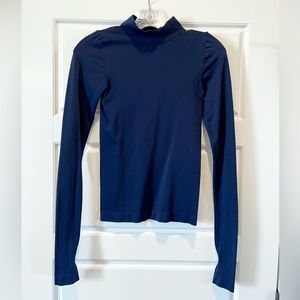 Free People Intimately Rocky Seamless Turtleneck, Navy, Size: XS/S